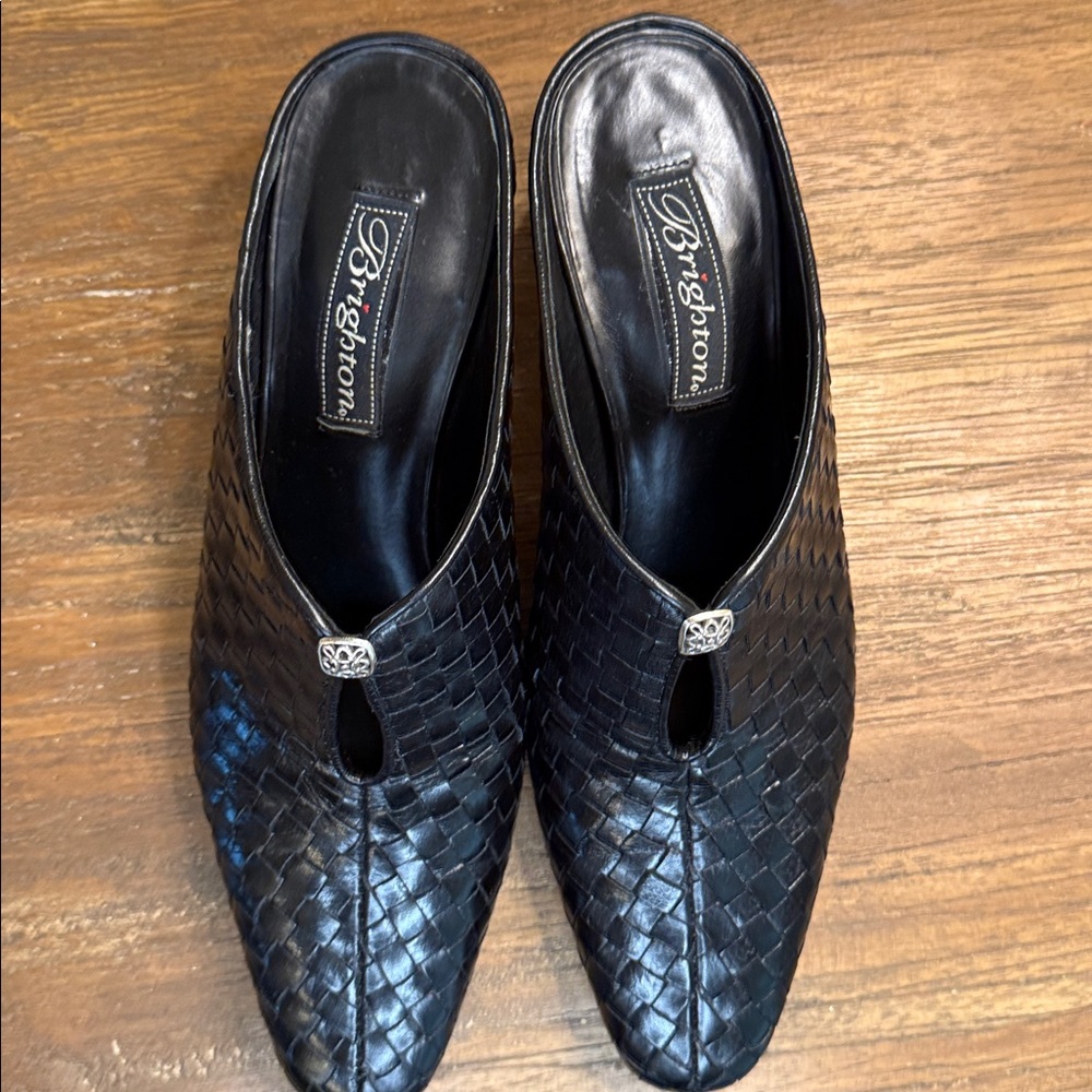 Brighton Tynan Woven Leather Mules View 3